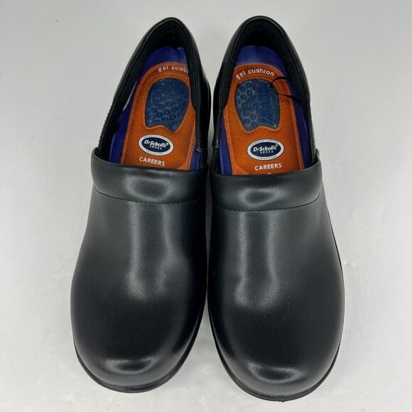 Dr Scholls Womens Size 8 Career Black Dynamo Slip Resistant Gel Cushion Clogs - Picture 4 of 9